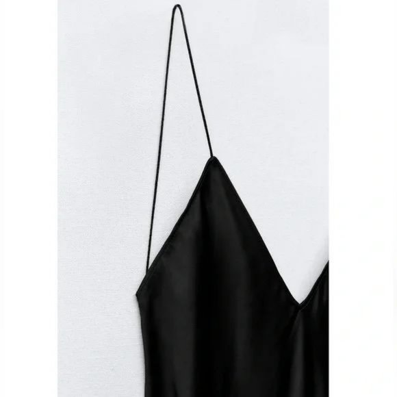 ZARA SATIN SLIP DRESS - Picture 10 of 10